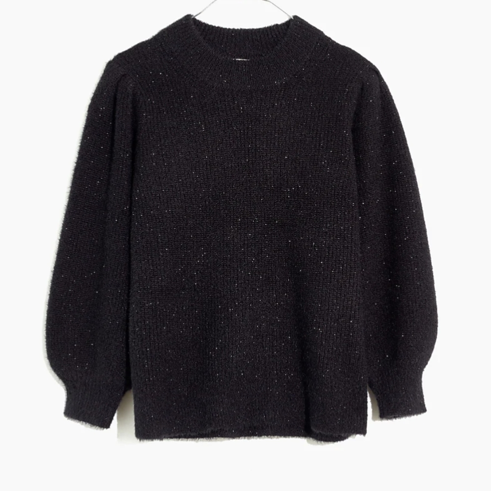 Madewell Eaton Puff Sleeve Pullover Sweater